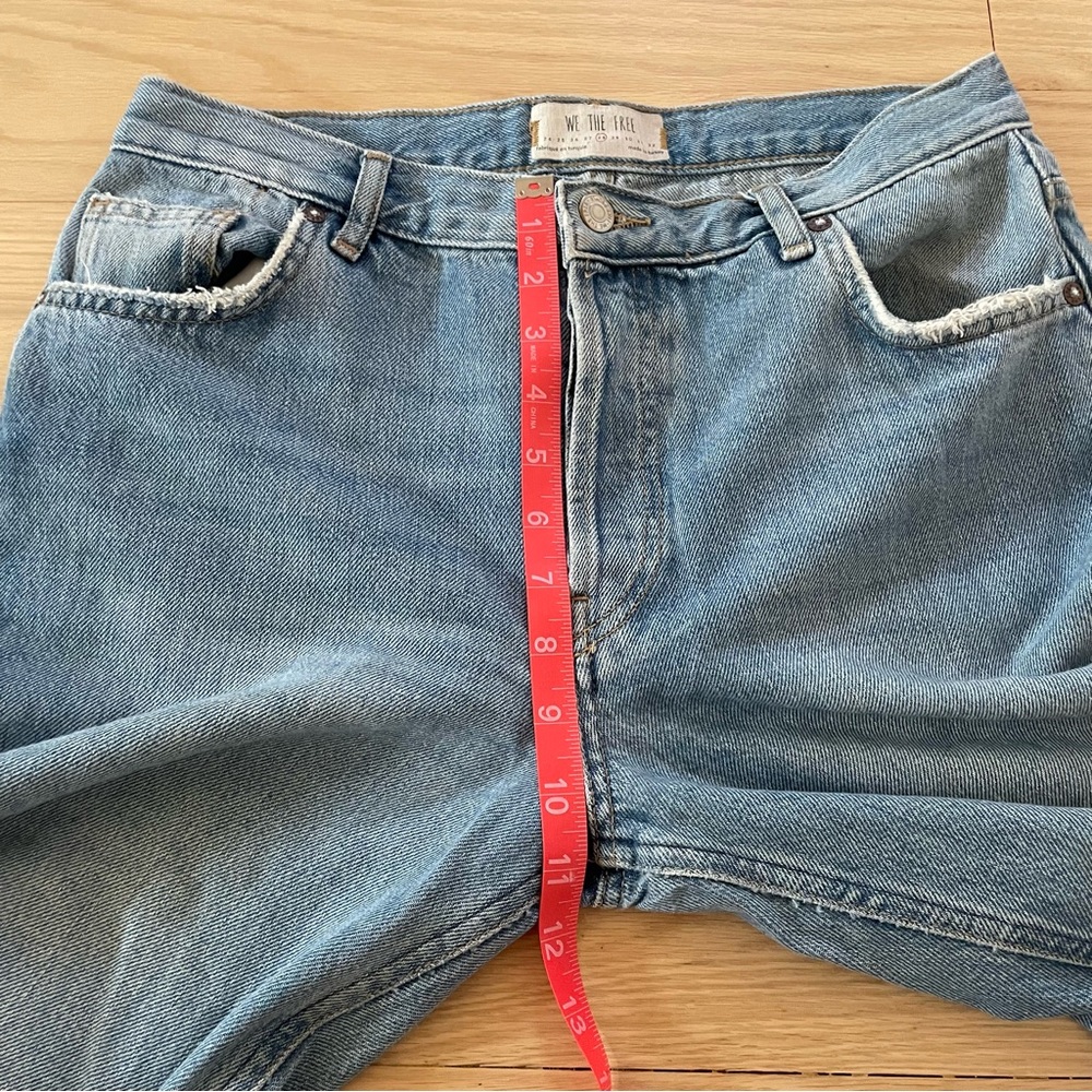 We The Free Destroyed Maggie Straight Light Wash Jeans 28 - Picture 8 of 15